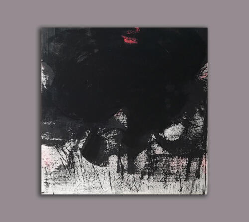 'Intrecci' cm 80x80 acrilico su tela di lino grezza.
